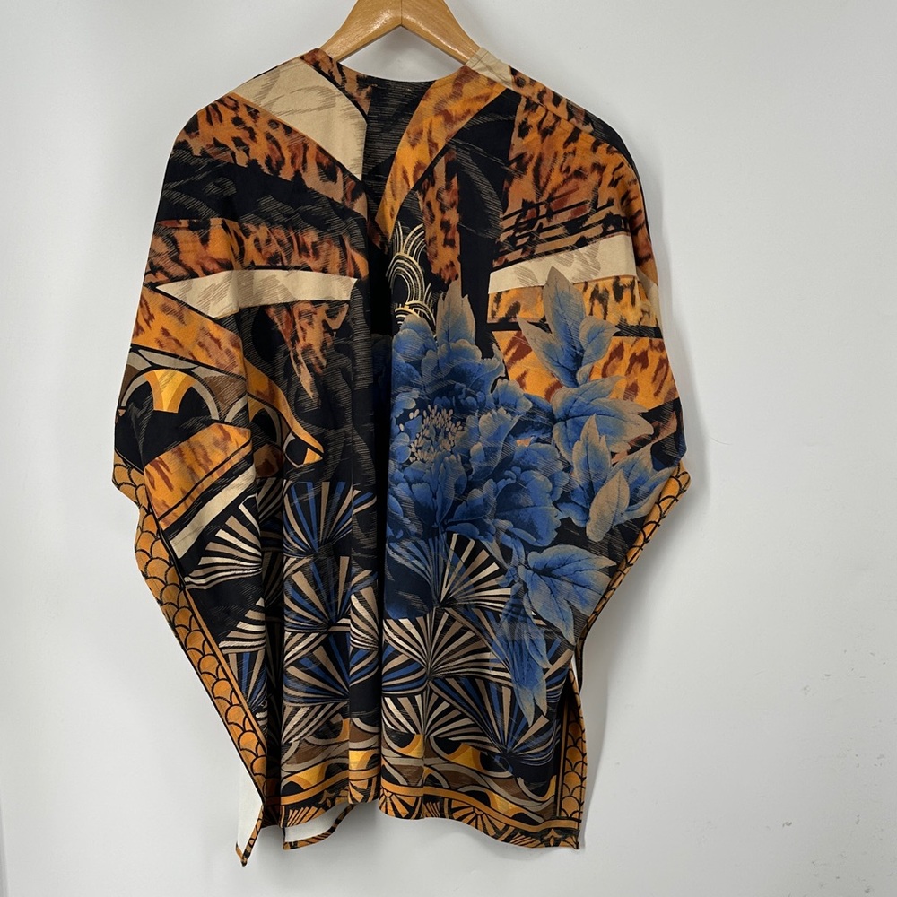 Multicolor Kimono Cardigan Ruana - Picture 5 of 5
